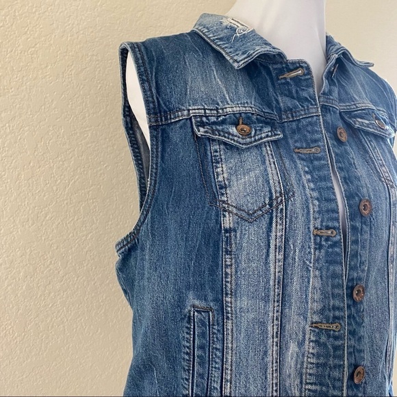 Bongo Jean denim vest with pockets Size XL - Picture 4 of 11